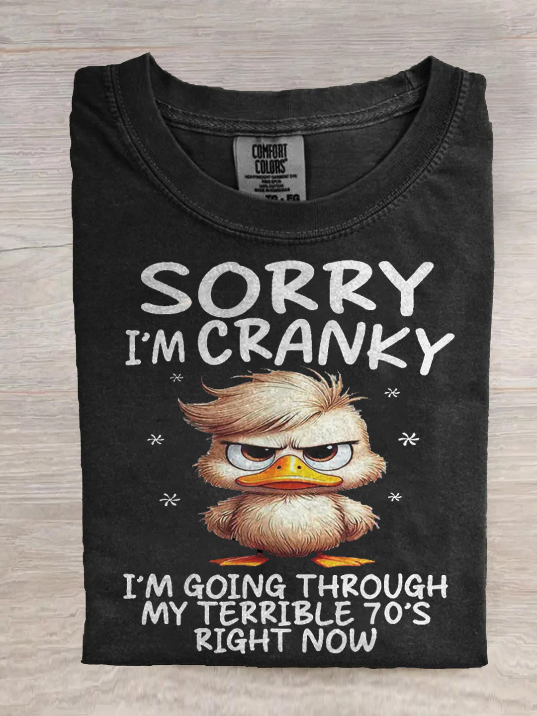 Fun Duck Print Retro T-shirt