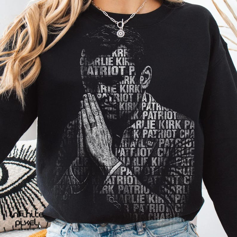 Charlie Kirk Memorial Printed Long Sleeve Casual Top