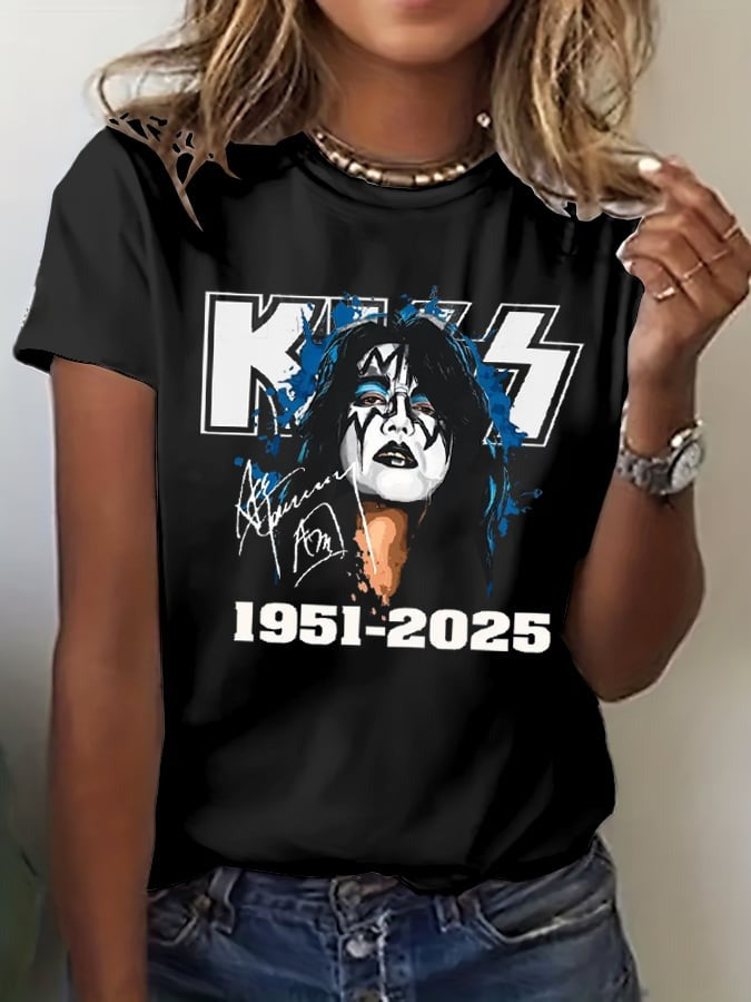 Ace Frehley Kiss Tribute 1951–2025 Crew Neck T-shirt