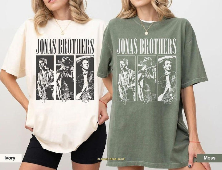 Vintage Jonas Brothers Washed Cotton Crew Neck T-Shirt