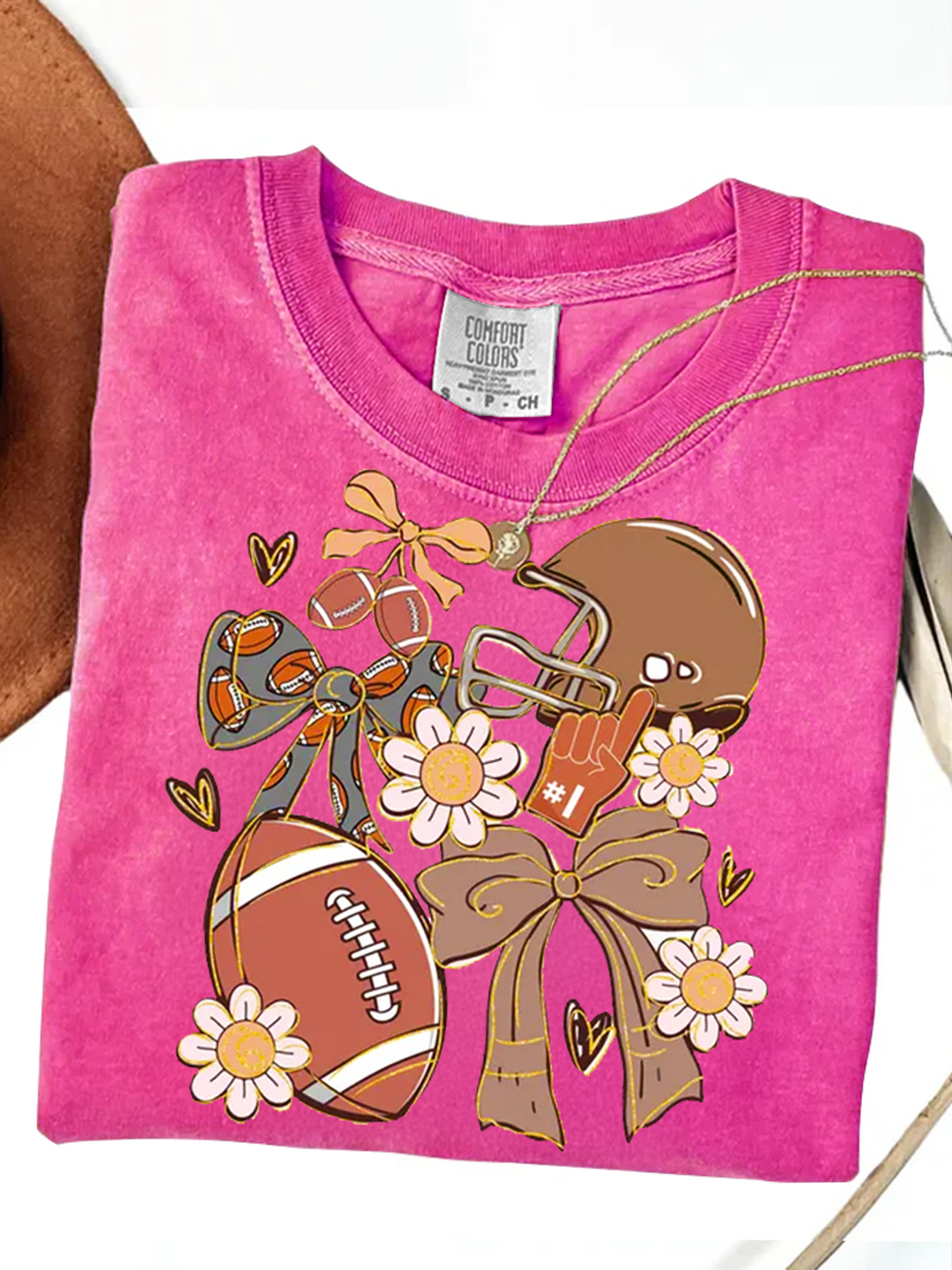 Game Day Football Coquette Retro T-shirt