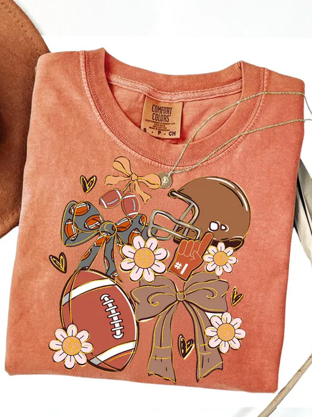 Game Day Football Coquette Retro T-shirt