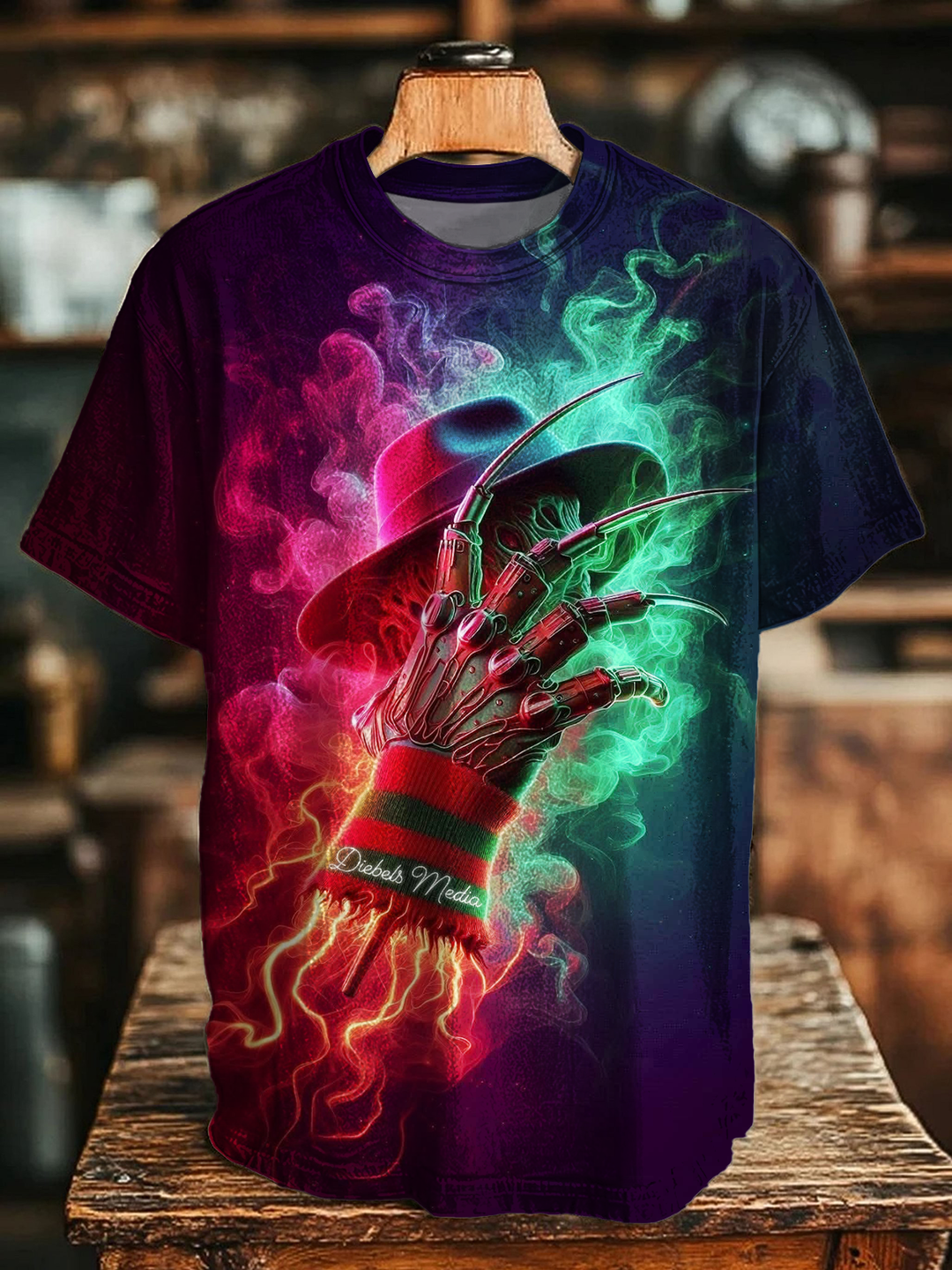 Halloween Horror Movie Print Crew Neck T-shirt