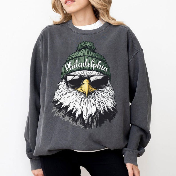 Philadelphia Football Printed Long Sleeve Casual Top