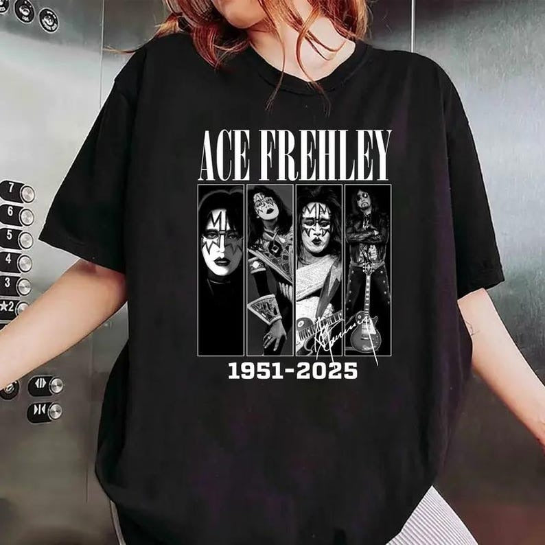 Ace Frehley Kiss Tribute 1951–2025 Crew Neck T-shirt
