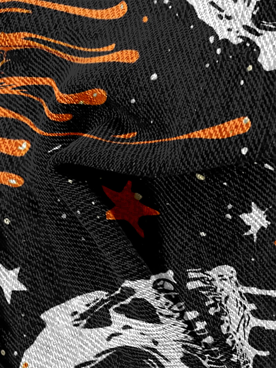 Women's  Hallloween Skull Cotton Flared Jeans Pants