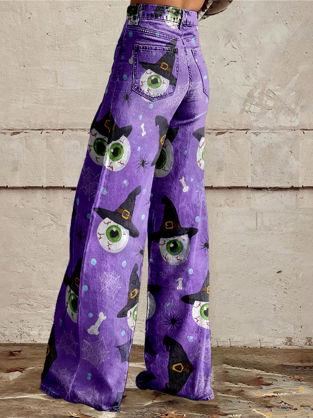 Women's  Hallloween Cotton Flared Jeans Pants