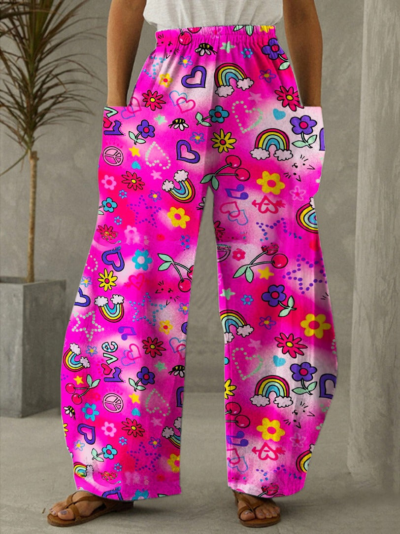 Hippie Print Casual Pants