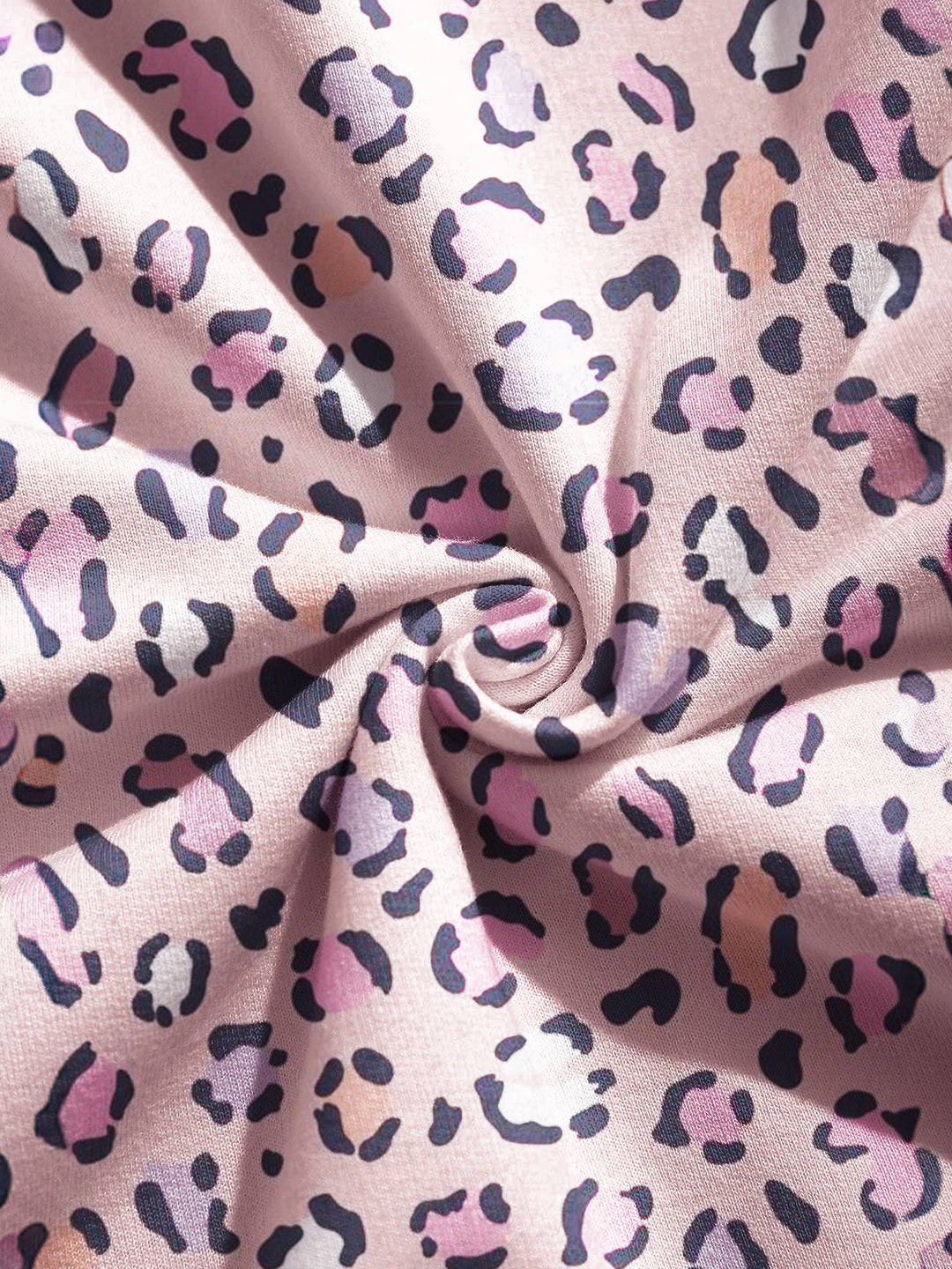 Women's Pink Leopard Print Hooded Dress