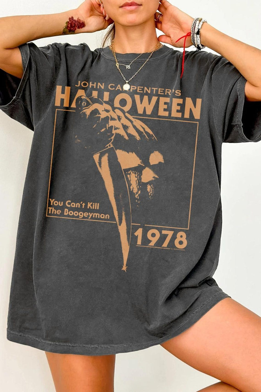 Halloween Horror Movies Print Cotton Casual T-shirt