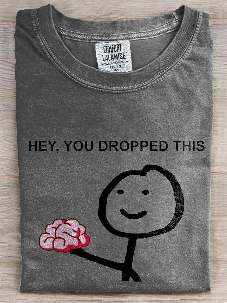 Spoof Art Print Cotton Casual T-shirt