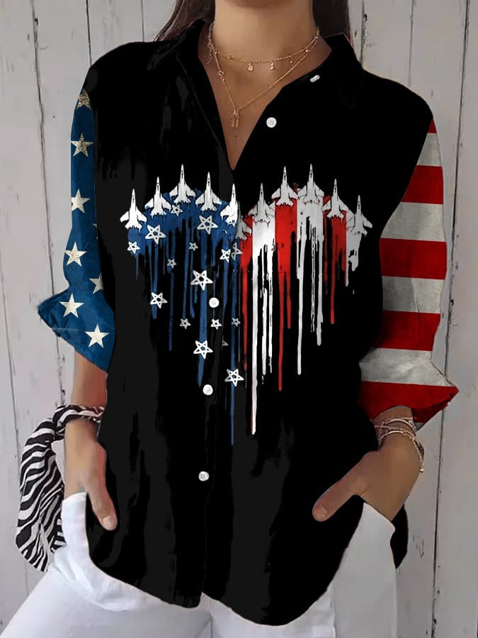 Women's Independence Day Casual Shirt