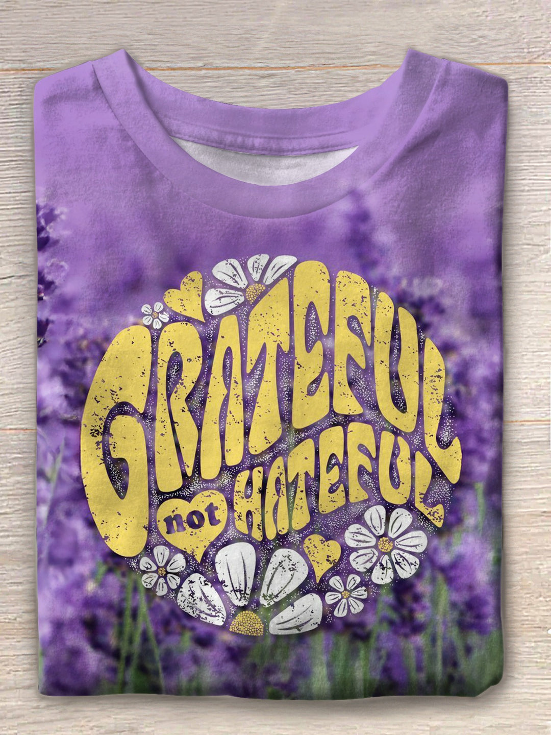 Grateful Not Hateful Crew Neck T-shirt