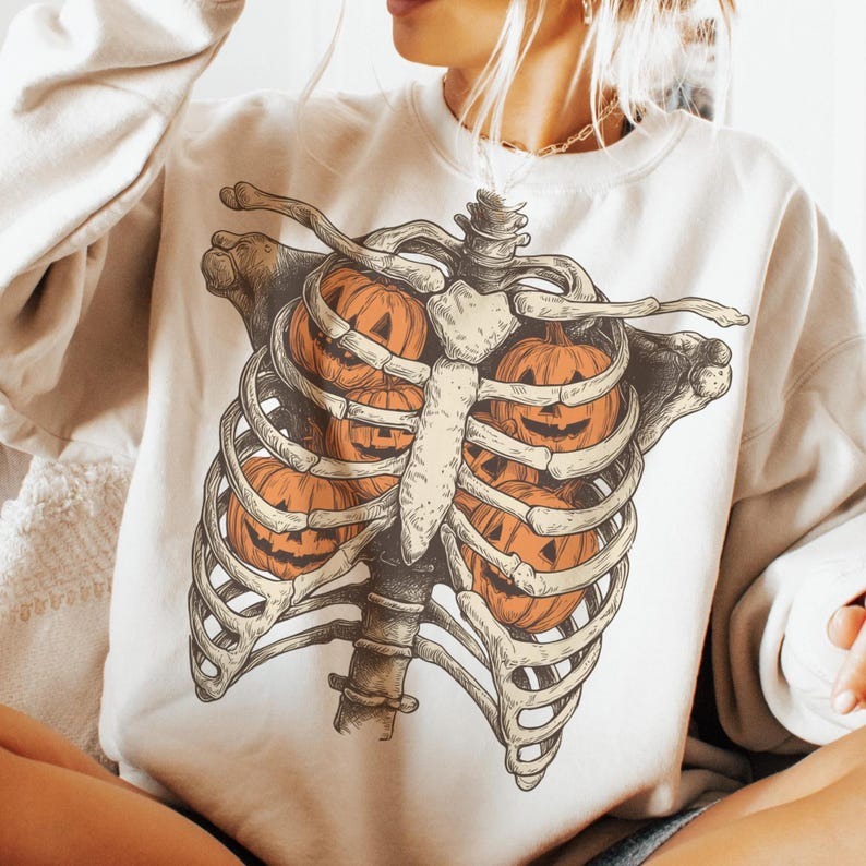Halloween Pumpkin Print Long Sleeve Casual Top