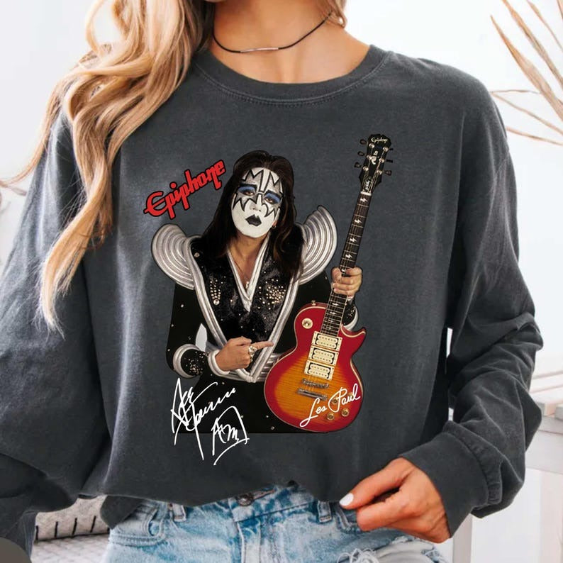 RIP Ace Frehley Rock Legend Print Long Sleeve Top