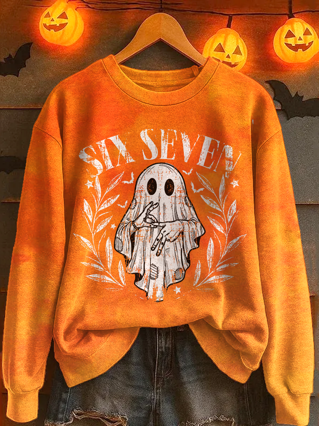 Funny Halloween Printed Long Sleeve Casual Top