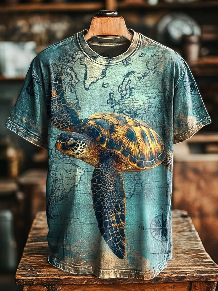 Vintage Turtle Crew Neck T-shirt