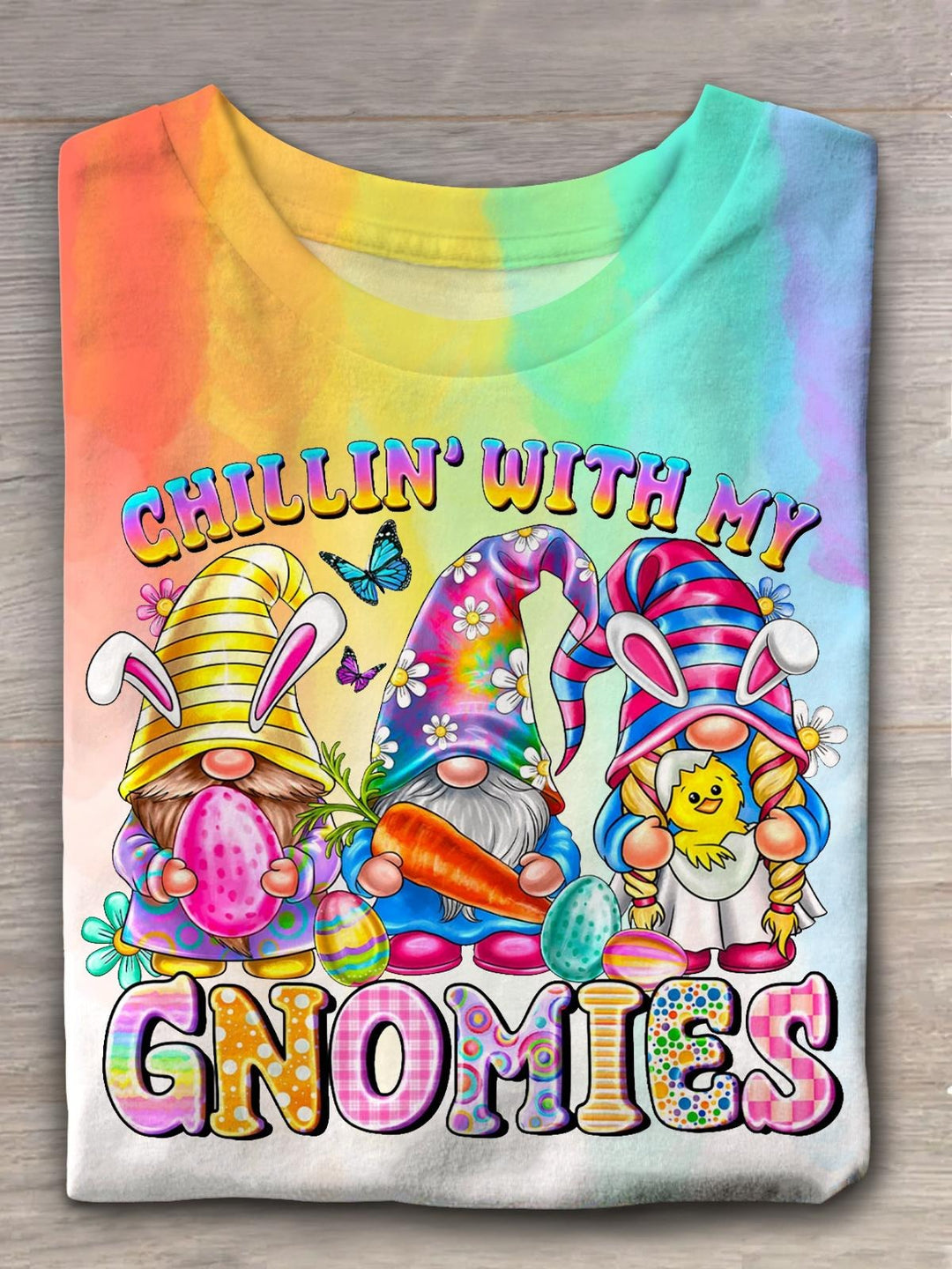 Chillin With My Gnomies Crew Neck T-shirt