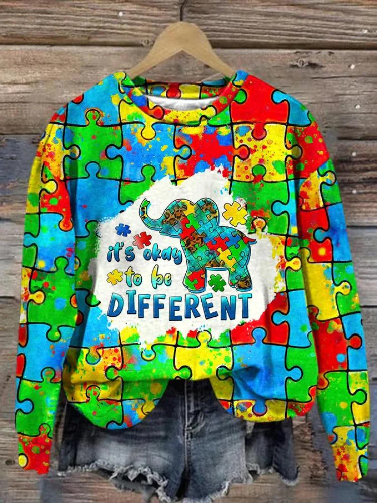 It's Okay To Be Different Autism Awareness Long Sleeve Top