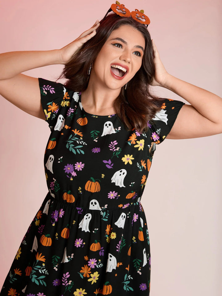 Ghost Party Rayon Pockets Midi Dress