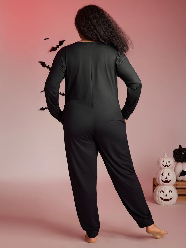 Skeletal Rib Invisible Zipper Romper