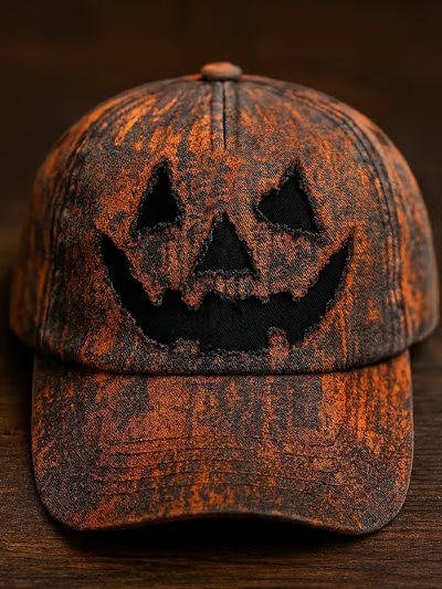 Unisex Halloween Pumpkin Devil Print Baseball Cap