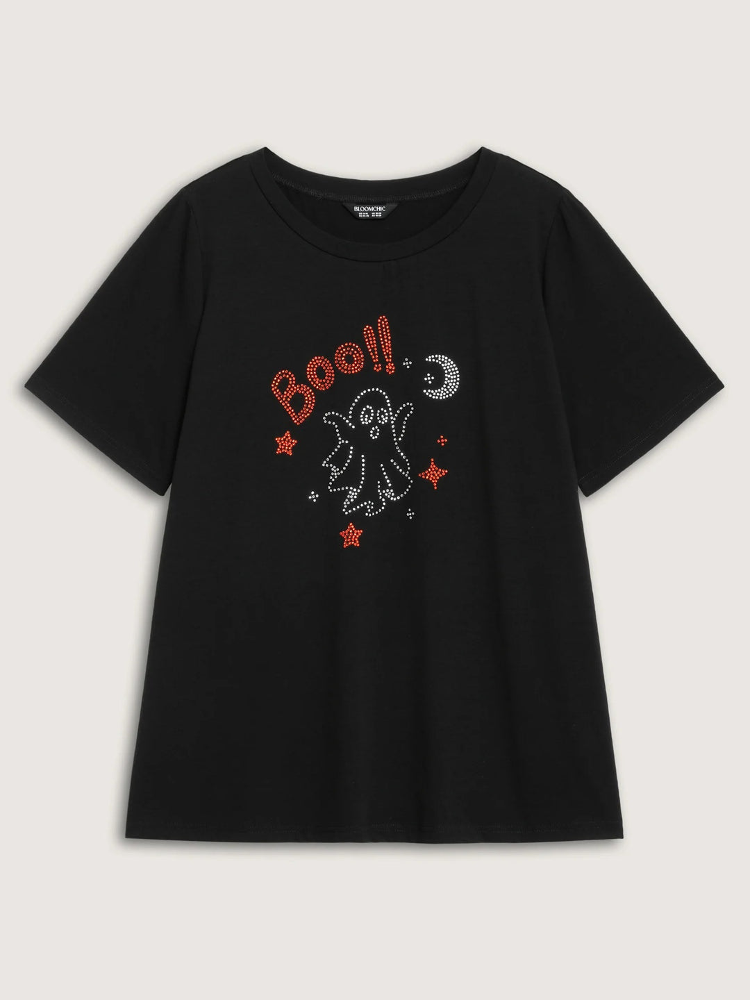 Boo-tiful Ghost Rhinestone Detail T-Shirt