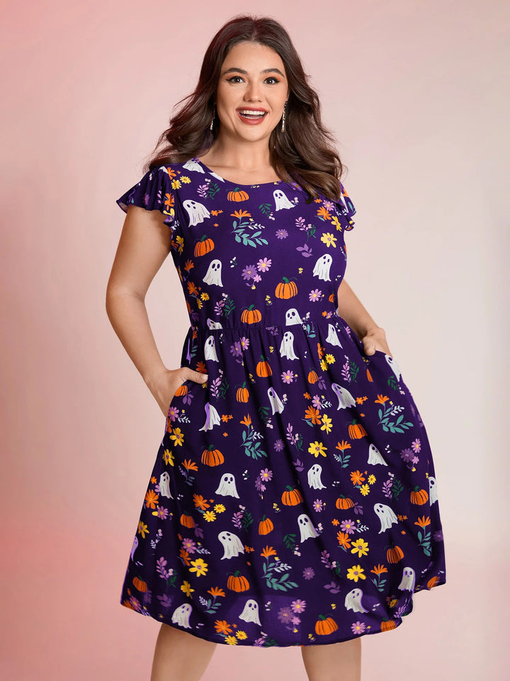 Ghost Party Rayon Pockets Midi Dress