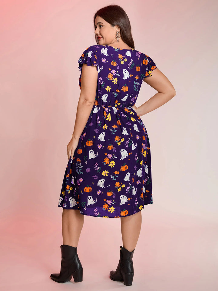Ghost Party Rayon Pockets Midi Dress