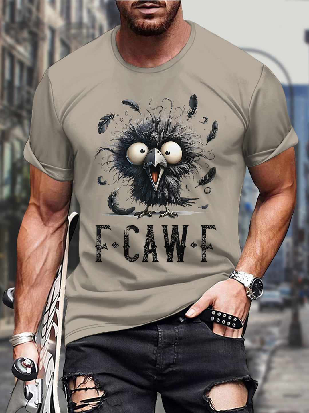F-Caw-F Funny Print Men's T-shirt