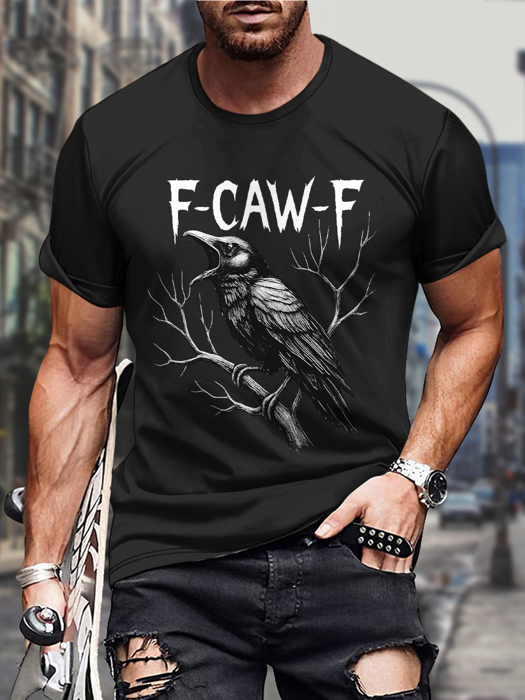 F-Caw-F Funny Print Men's T-shirt