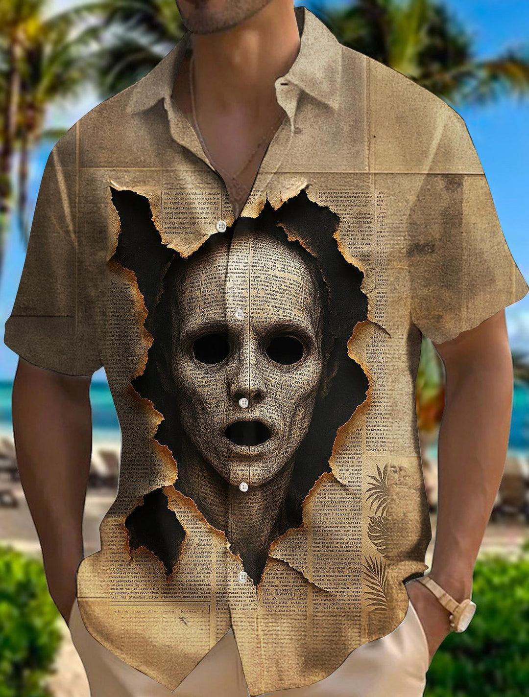 Men's Halloween Horror Print Short Sleeve Shirts
