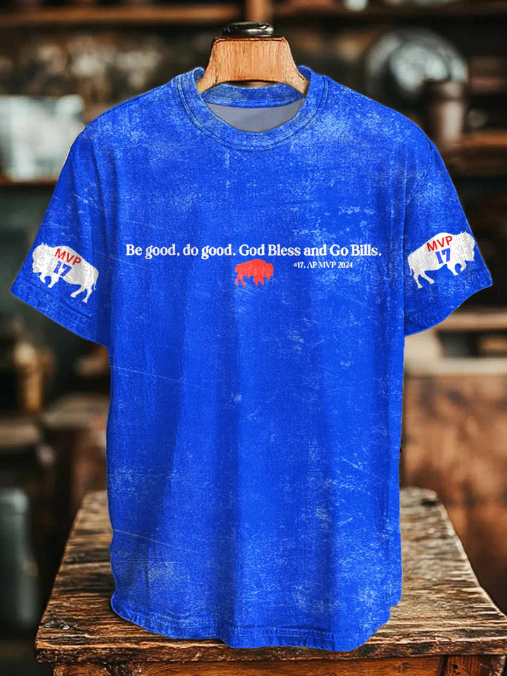 Josh Allen MVP Be Good Do Good Go Bills Crew Neck T-shirt
