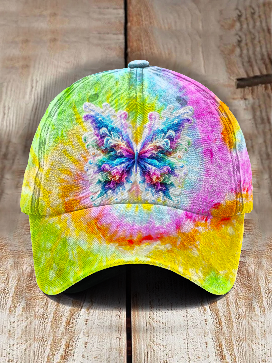 Women's Tie Dye Butterflies  Print Baseball Cap