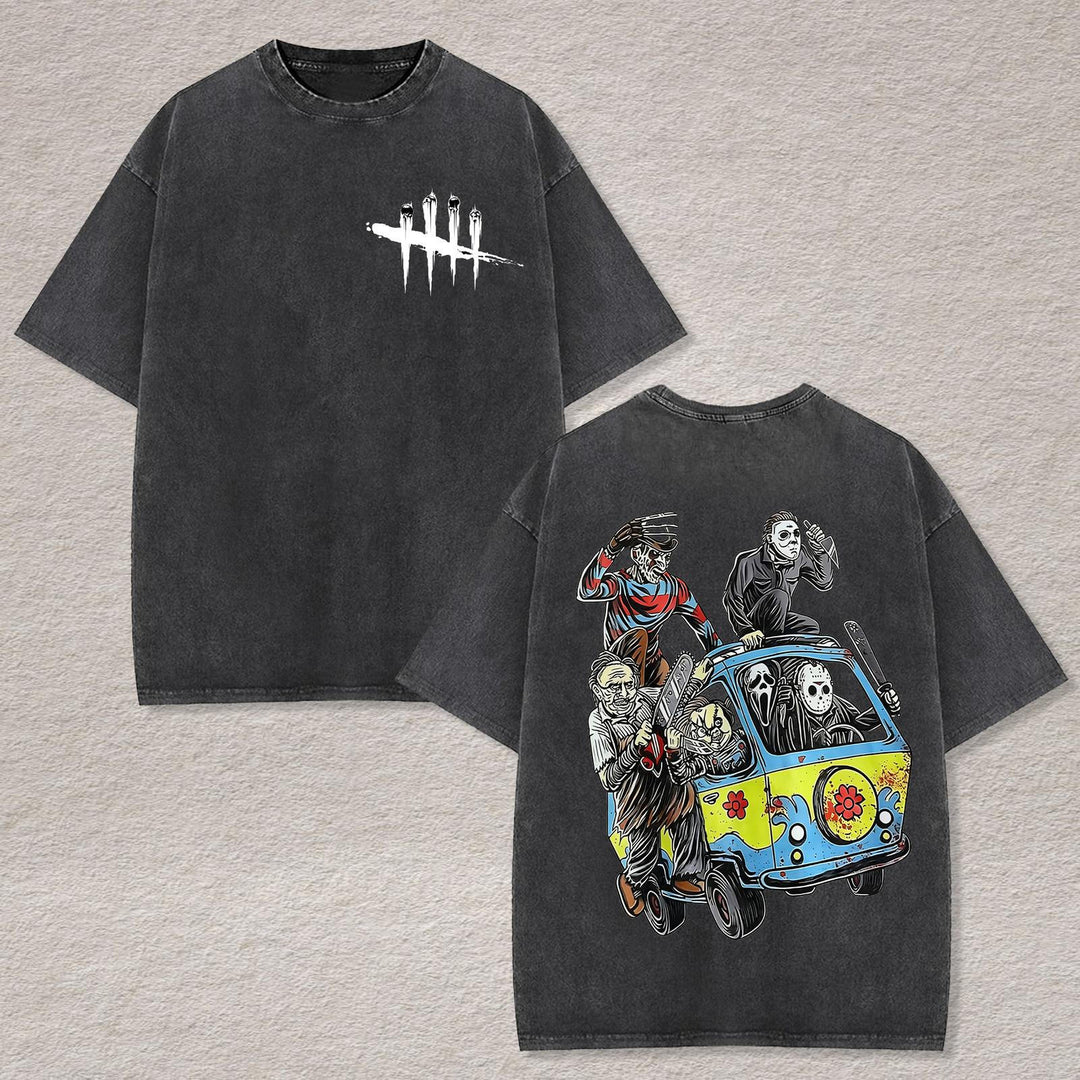 Halloween Printed Washed Cotton Short Sleeves
