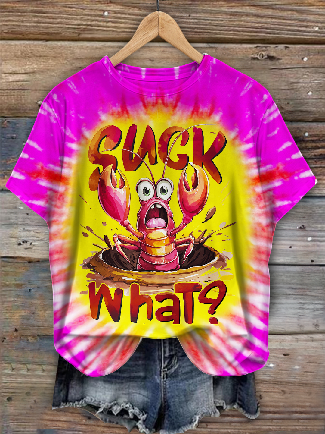 Suck What Louisiana Crawfish Crew Neck T-shirt