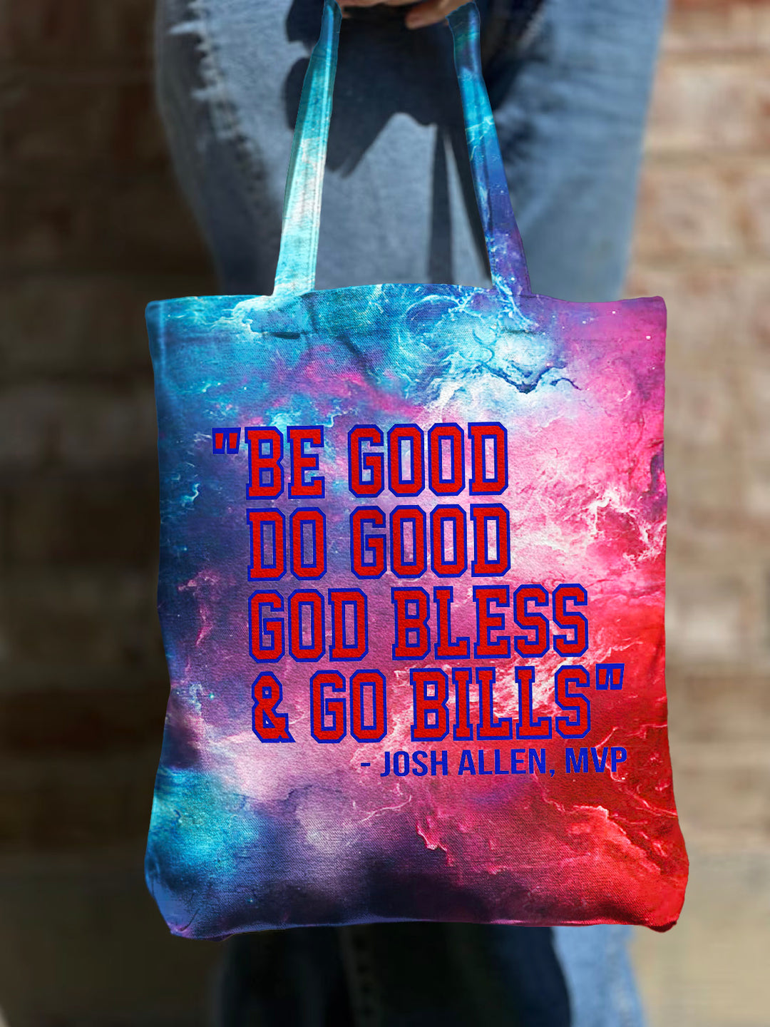 Buffalo Colorful Print Shoulder Zipper Canvas Bag