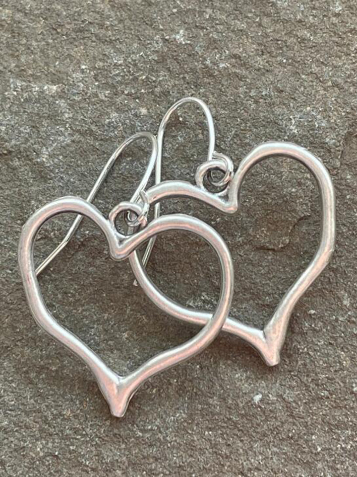 Valentine's Day Love Retro Old Coin Color Alloy Earrings