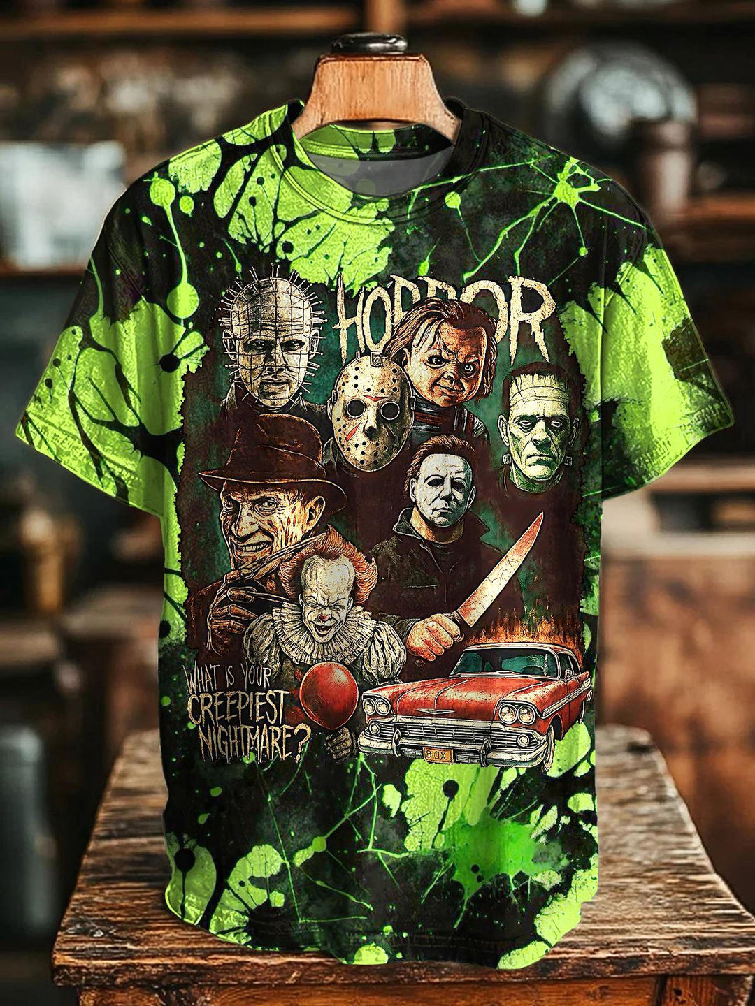 Halloween Horror Movie Crew Neck T-shirt
