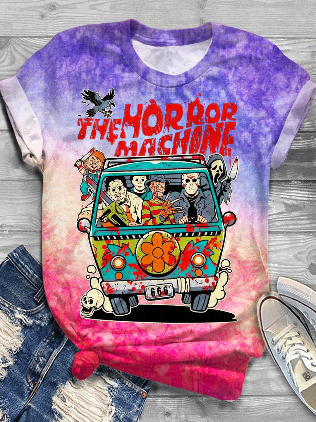 Halloween Horror Movie Crew Neck T-shirt