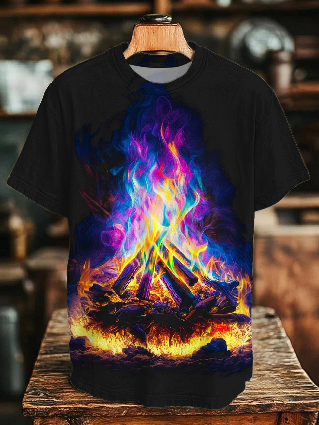 Flame Art Crew Neck T-shirt