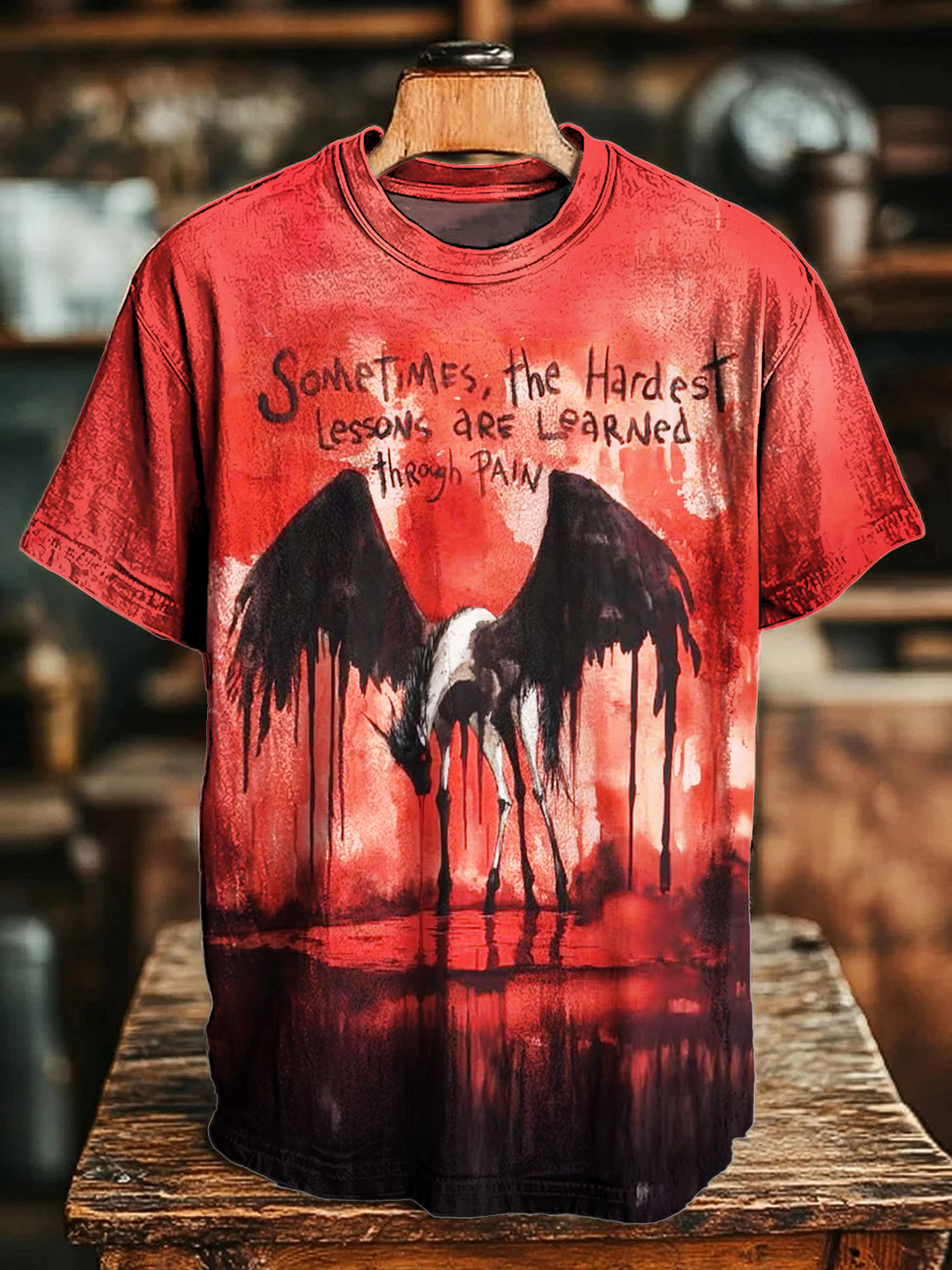 Sometimes The Hardest Lesson Are Learned Through Pain Crew Neck T-shirt