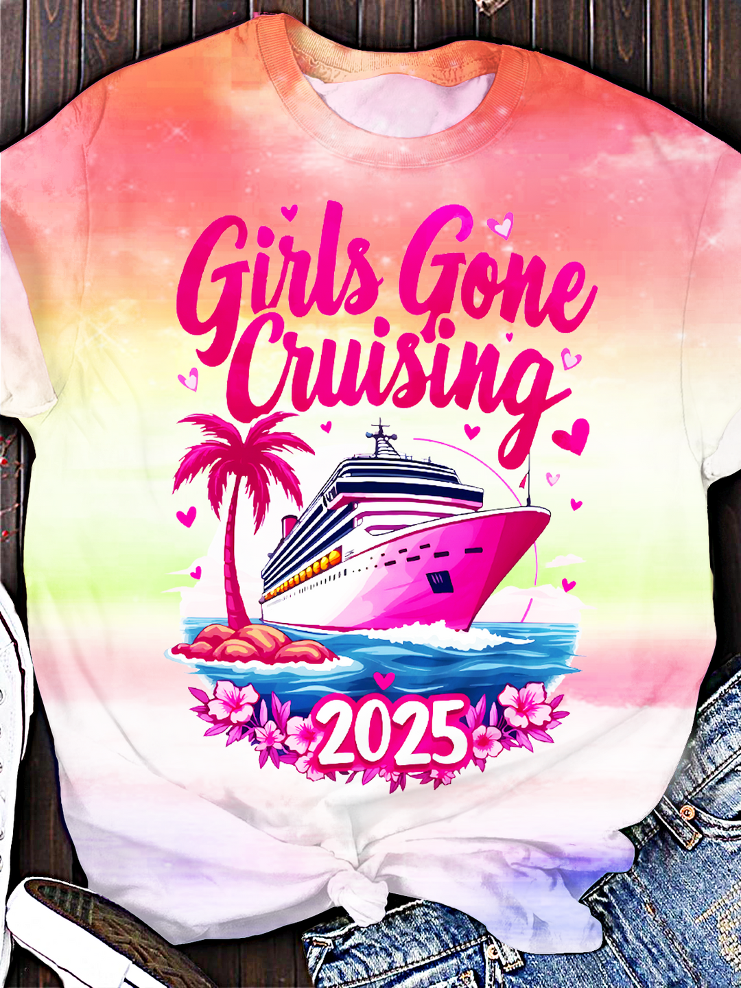 Girls Gone Cruising 2025 Crew Neck T-shirt