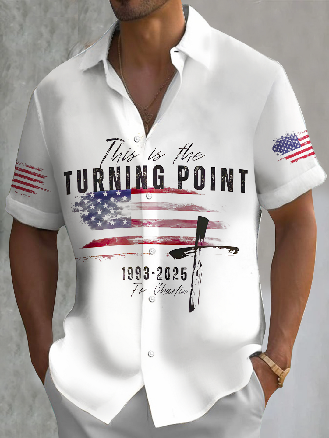 Men's Charlie Kirk Freedom Short Sleeve Shirts