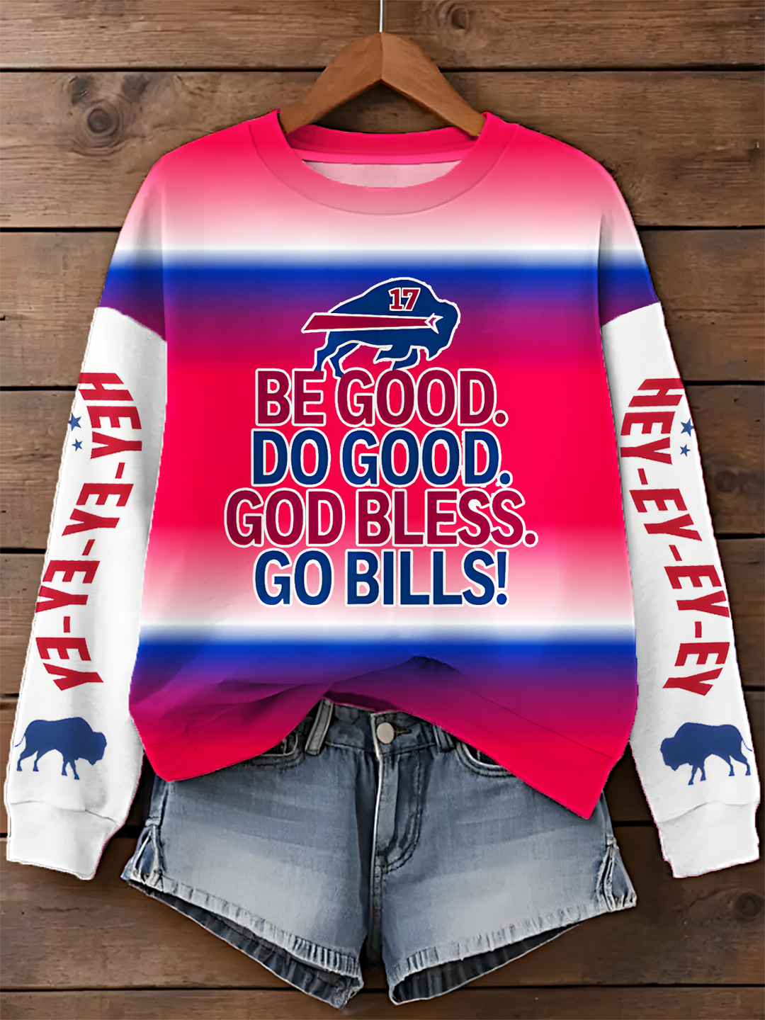 Game Day Football Printed Long Sleeve Casual Top