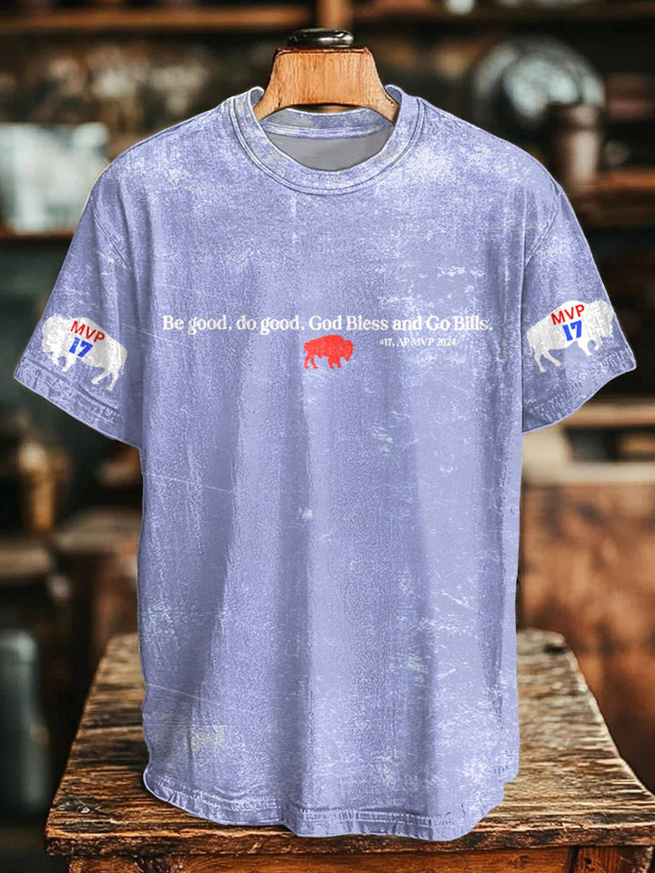 Josh Allen MVP Be Good Do Good Go Bills Crew Neck T-shirt