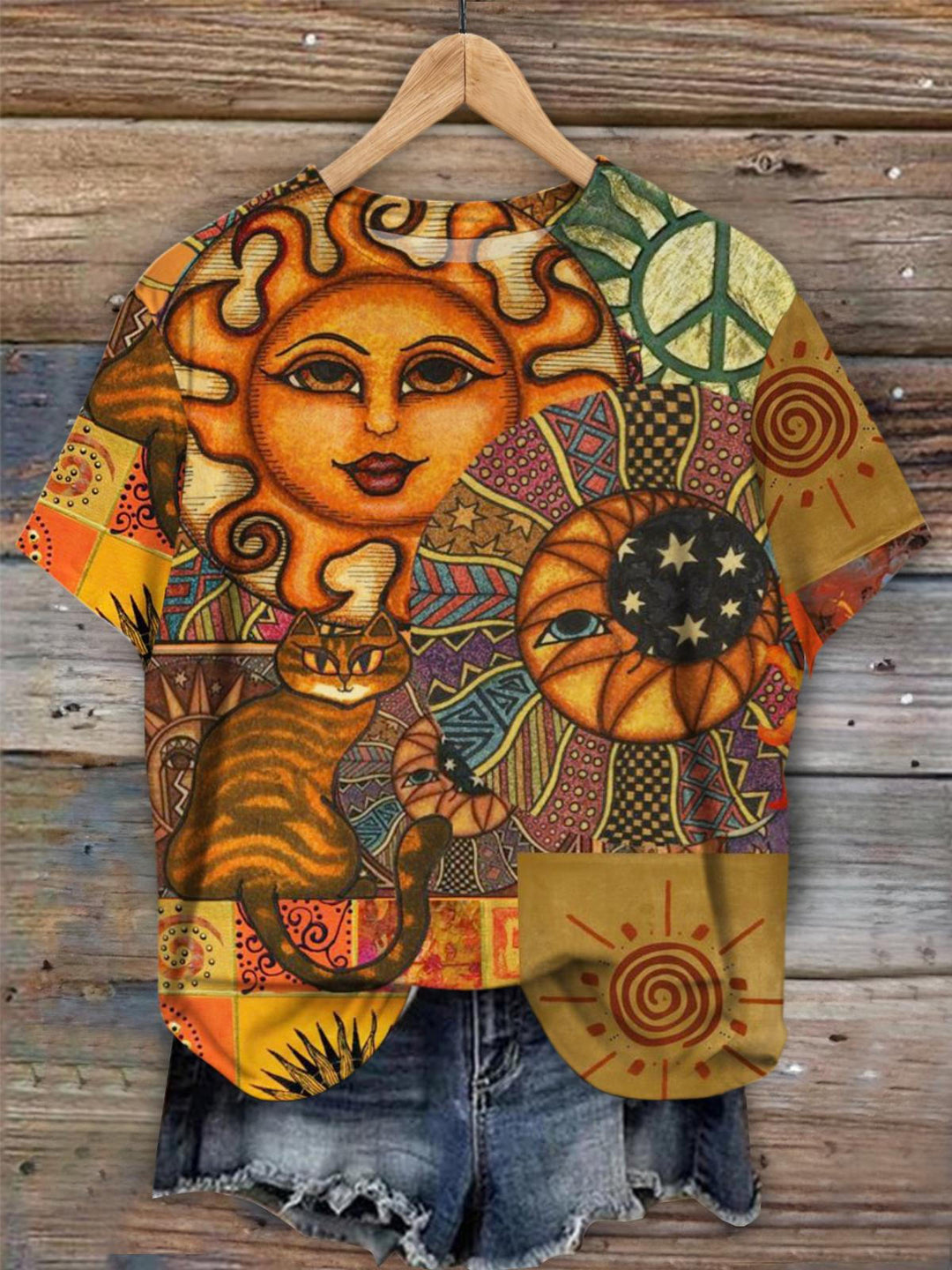 Women's Vintage Printed Casual Tops