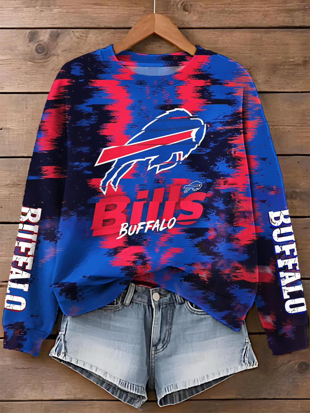 Buffalo Bills Printed Long Sleeve Casual Top