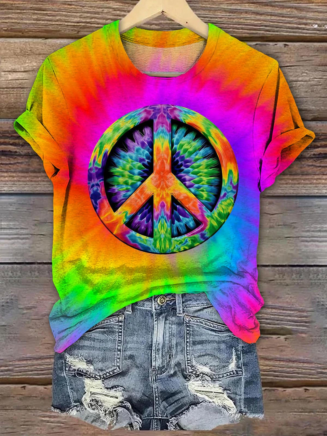 Tie Dye Hippie Crew Neck T-shirt