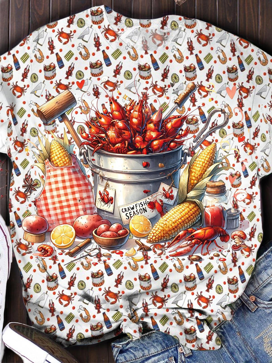 Crawfish Boil Season Crew Neck T-shirt
